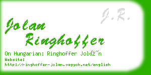 jolan ringhoffer business card